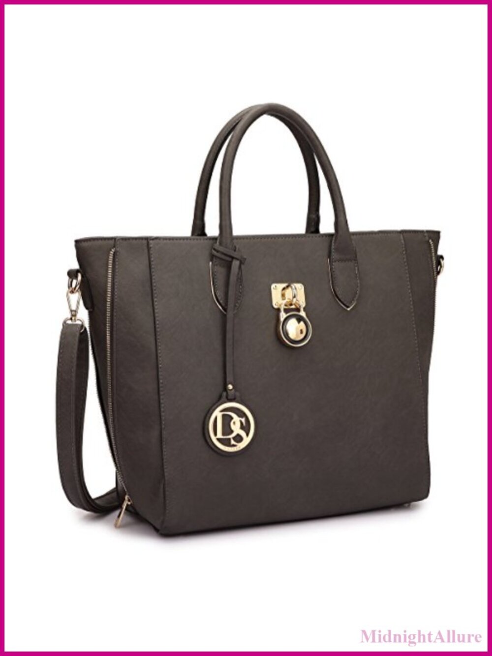 Dasein Women's Vegan Leather Satchel Bag Large Tote Shoulder Bag Work